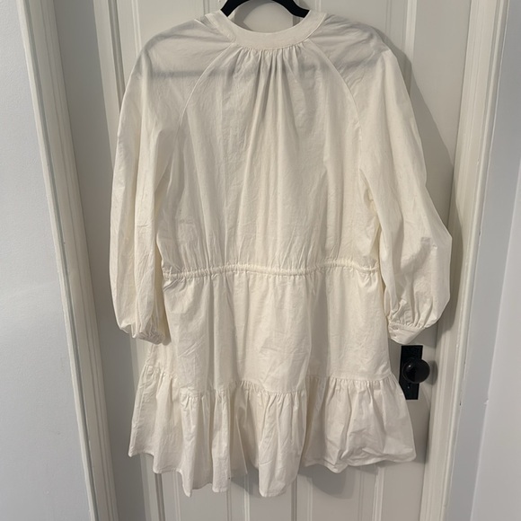Astr // White Button-Down Adjustable Waist Shirt Dress - Picture 6 of 8